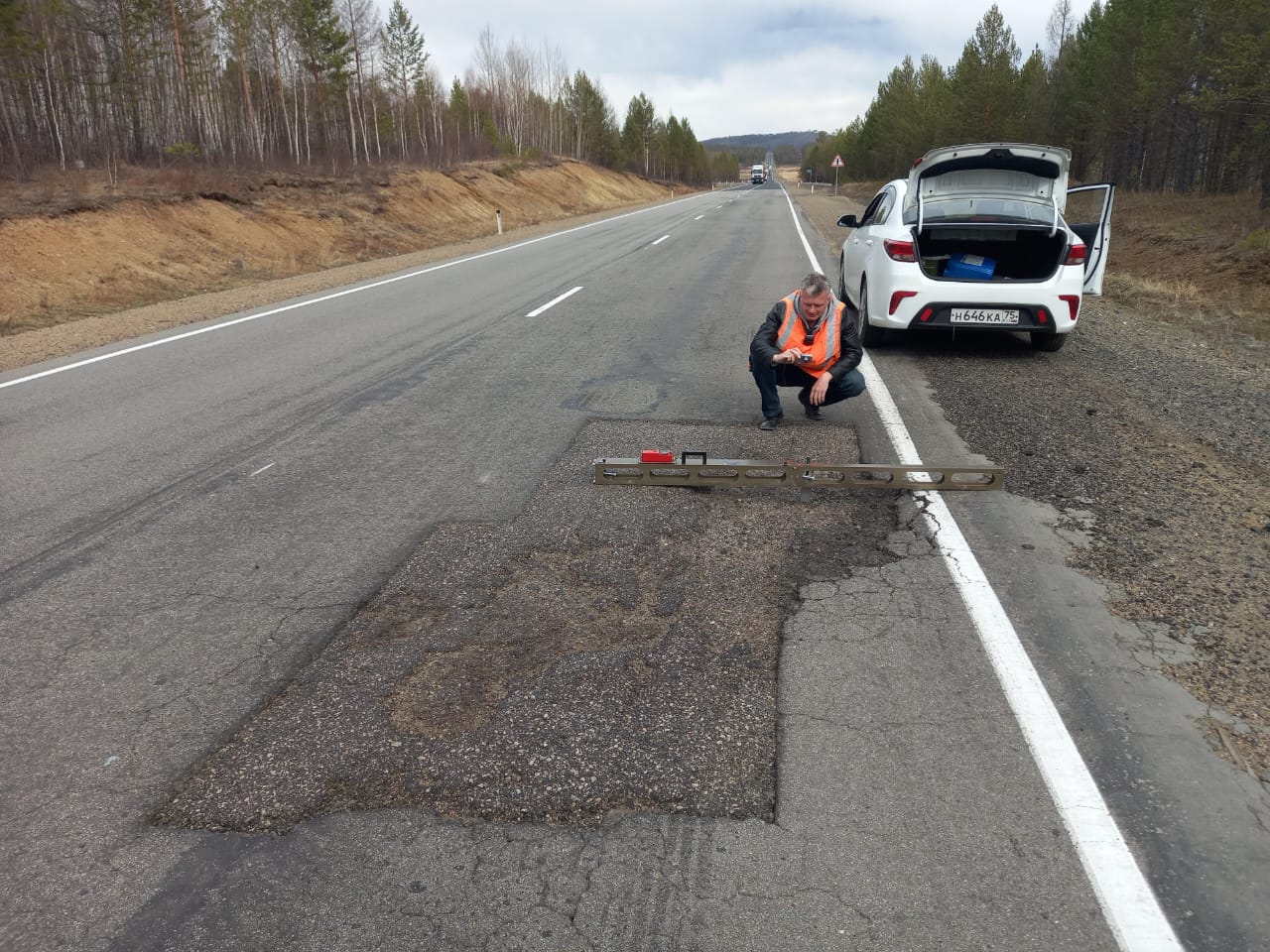 Обследование участка федеральной автомобильной дороги Р-258 