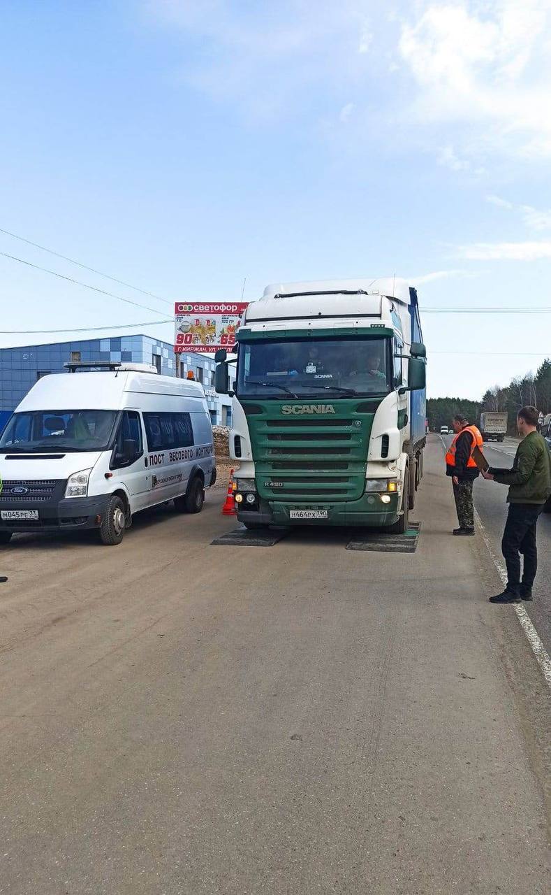 Во Владимире проводятся мероприятия по весовому и габаритному контролю транспортных средств в период временных ограничений