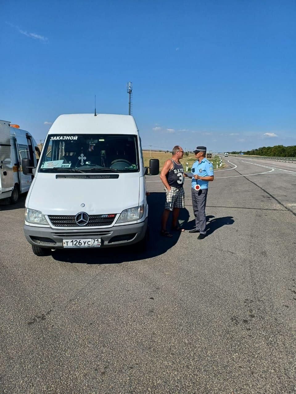 Контроль за соблюдением Правил перевозок пассажиров и багажа автомобильным транспортом на а/д А-291 «Таврида» в Республике Крым